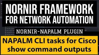 Nornir Network Automation Framework Tutorial:nornir-napalm plugin NAPALM CLI tasks for show commands