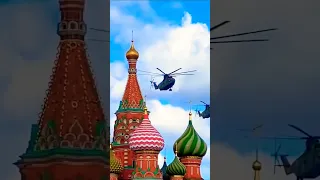 Helicopter 🚁 in Moscow Red Square 🇷🇺
