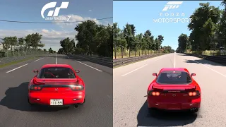 Gran Turismo 7 vs Forza Motorsport! 4 Rotor Mazda RX-7 Comparison