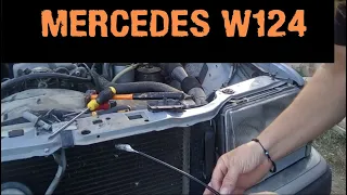 Mercedes Benz W124 - Cómo cambiar quitar la manilla de apertura del capo