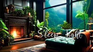 Rainy Day At Cozy Forest Room Ambience ⛈ Soft Rain in Woods for Deep Sleep, Sleep Tight #3