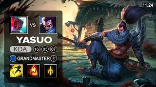 Yasuo Mid vs Yone - EUW Grandmaster - PreSeason 12 Patch 11.24