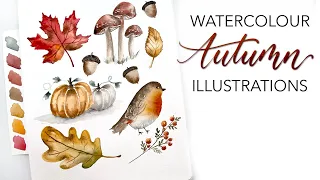 Watercolour Autumn Illustrations!