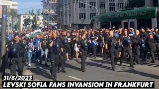 LEVSKI SOFIA FANS INVANSION IN FRANKFURT || Eintracht Frankfurt vs Levski Sofia 31/8/2023