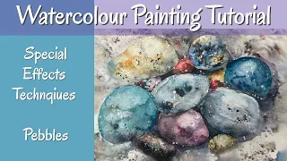 Watercolour Special Effects Techniques Tutorial - Painting Pebbles