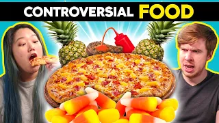 Adults React To Try Not To Get Mad Challenge: Controversial Foods (Pineapple On Pizza, Candy Corn)