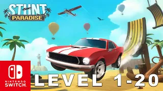 Stunt Paradise - Level 1-20 - Nintendo Switch Star Gameplay