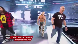 Stone Cold , HBK and Mick Foley make a surprise appearance  WrestleMania 32 on