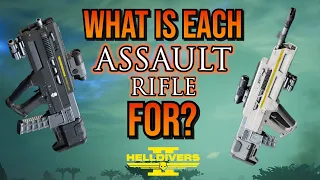 What's the difference between ASSAULT RIFLES in Helldivers 2?