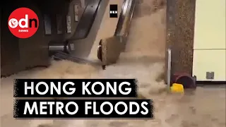 Hong Kong Floods: Metro Lines Turn to Rivers