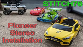 Electric Go Kart Super Sport XL Stereo Installation | Pioneer | Power Wheels | Ride On Car