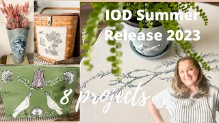 NEW IOD Release for Summer 2023 | Thrift Flips using Stamps, Moulds and Paint Inlays | DIY Paint