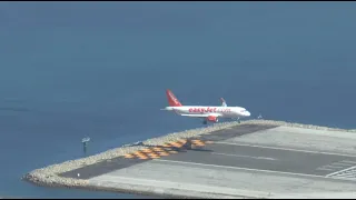 Gibraltar airport landing - EasyJet - Airbus A319-100