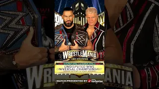 Roman Reigns vs Cody Rhodes Undisputed WWE Universal Championship Match WrestleMania 2023 Match Card