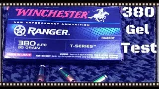 Winchester Ranger T Series 95gr 380 Ballistic Gel Test (HD)