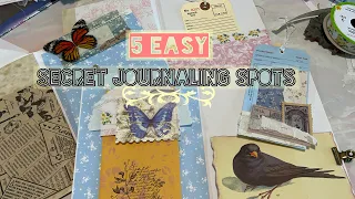 5 hidden journal spots // easy junk journal ideas // secret flips & pockets
