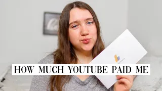 how much money youtube paid me total my first year MONETIZED!