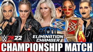 FULL MATCH - WWE Smackdown Women’s Championship Elimination Chamber Match | WWE 2K22