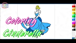Coloring Cinderella | A Magical Coloring Journey for Kids| Fun Hop