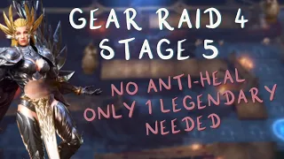 Gear Raid 4 - Stage 5, No Anti-Heal, Only one Legendary - Valkyra MVP [Watcher of Realms]