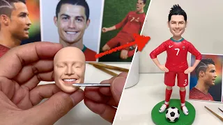 Clay Sculpture: Cristiano Ronaldo, the full figure sculpturing process from scratch.