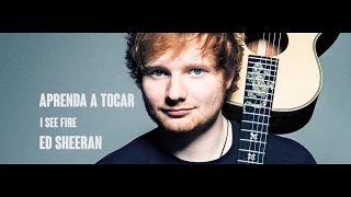 Ed Sheeran no violão. Como tocar (how to play/guitar lesson) - I See Fire Official