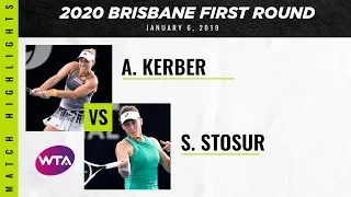 Angelique Kerber vs. Sam Stosur | 2020 Brisbane International First Round | WTA Highlights