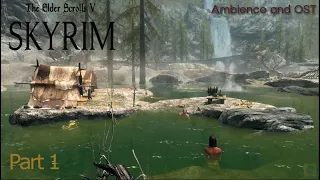 SKYRIM - Beautiful vivid landscapes, relaxing ambient sounds and OST. Part 1 |4K