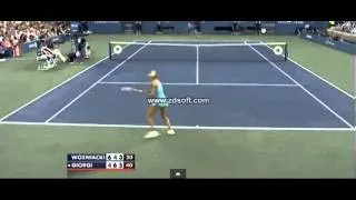 Camila Giorgi defeats Wozniacki R3 US Open 13