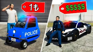 1TL VS 100.000.000💲 POLİS ARABASI 👮 - GTA 5 MODS