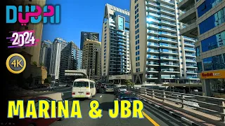 Driving in Dubai - JBR & Dubai Marina [4K] (January 2024)