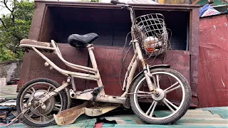 Old Electric Bicycle Restoration Project // Antique Electric Bicycle Restoration Skills