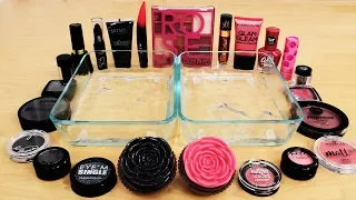 Black vs Rose - Mixing Makeup Eyeshadow Into Slime Special Series 133 Satisfying Slime Video