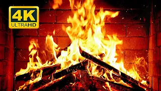 🔥 Cozy Fireplace 4K (12 HOURS). Fireplace with Crackling Fire Sounds. Fireplace Burning 4K