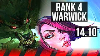 WARWICK vs FIORA (TOP) | Rank 4 Warwick, 9 solo kills, 47k DMG, Godlike | KR Grandmaster | 14.10