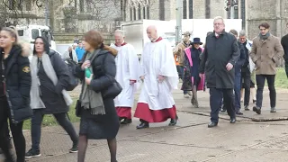 The Crown Queen Mother's Funeral FILMING at Winchester Cathedral