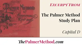 Excerpt from the Palmer Method Study Plan - The Capital D