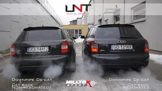 Audi S4 V8 4.2L | Wydech Milltek Sport Exhaust Non-resonated vs Resonated | UNT Tuning Center