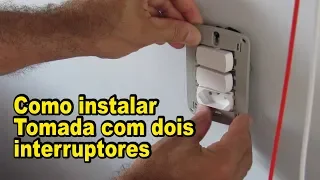 Como instalar TOMADA com dois INTERRUPTORES