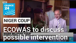 Niger coup: ECOWAS leaders to discuss possible military intervention • FRANCE 24 English