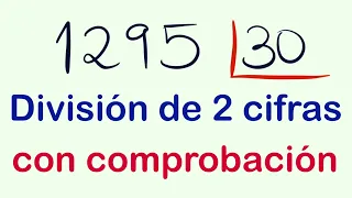 Cómo hacer divisiones de dos CIFRAS con resta : 1295 dividido entre 30