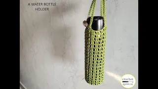 How to #crochet a water bottle #holder / Hướng dẫn #móc #túi đựng bình nước bằng sợi dù