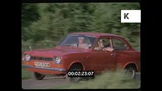 1970s Couple Driving Through Countryside, Road Trip, 35mm