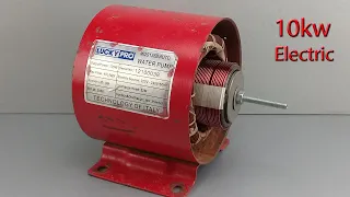 How to make free 220v 10kw electricity generator from water pump