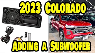 2023 Chevrolet Colorado Subwoofer installation! #2023Colorado
