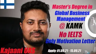 Masters Degree in Global Business Management at KAMK 2021 | No IELTS or Exam | Tuition Fees €6000/yr