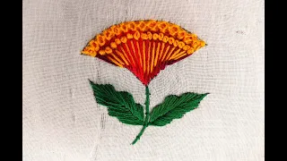 Embroidery design yellow flower