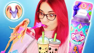 Lalki UKRYTE w NAPOJU 🥤 Barbie POP Reveal