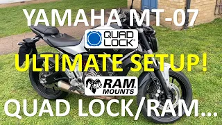 E2 - Yamaha MT-07/FZ-07 - The ultimate Quad Lock and RAM phone holder setup...