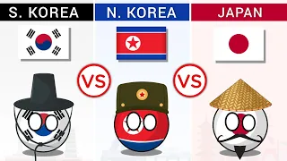 South Korea vs North Korea vs Japan - Country Comparison